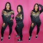 Spring Sweatshirts Sweetheart Autumn Sequins Hoodies Lady Plus Size XXL Women's Two Piece Pants