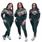 Autumn Women's Two Piece Pants Crew Neck Spring Sweetheart Sequins Lady Tracksuits