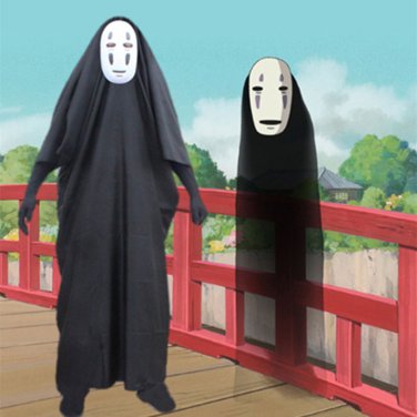 No Face Man Costume Mardi Gras Cosplay Outfits Japaness Anime Carnival Theme Costume