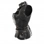 Black Color Women Medieval Gothic Corset Steampunk Bustier Plus Size Faux Leather Body Shaper