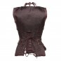 Faux Leather Body Shaper Fancy Bustier Boned Vest Costume Medieval Gothic Steampunk Corset