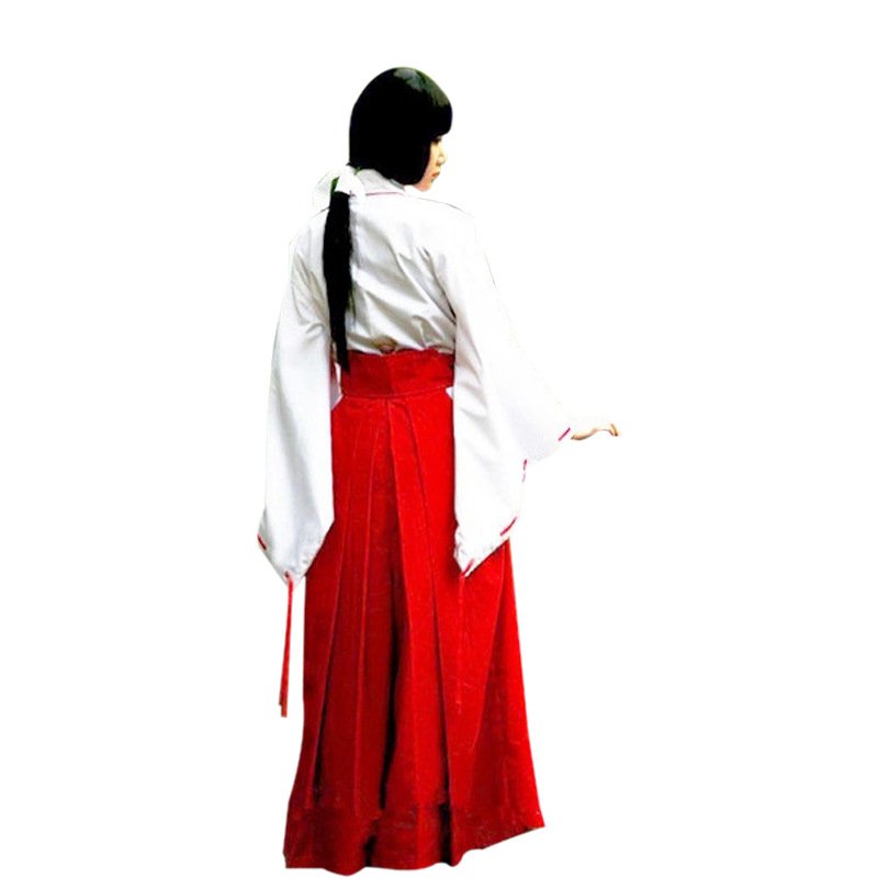 Japaness Anime Uniform Women Inuyasha Costume Cartoon Dress Cosplay Kikyo Fancy Dresses