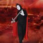 Adult Carnival Devil Cloak Halloween Cosplay Ghost Costume Mardi Gras Mantle Black Death Pluvial