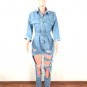 Plus Size Hole Jumpsuit XXL Casual Loose Streetwear Hip-pop Hollow Out Night Denim Clubwear