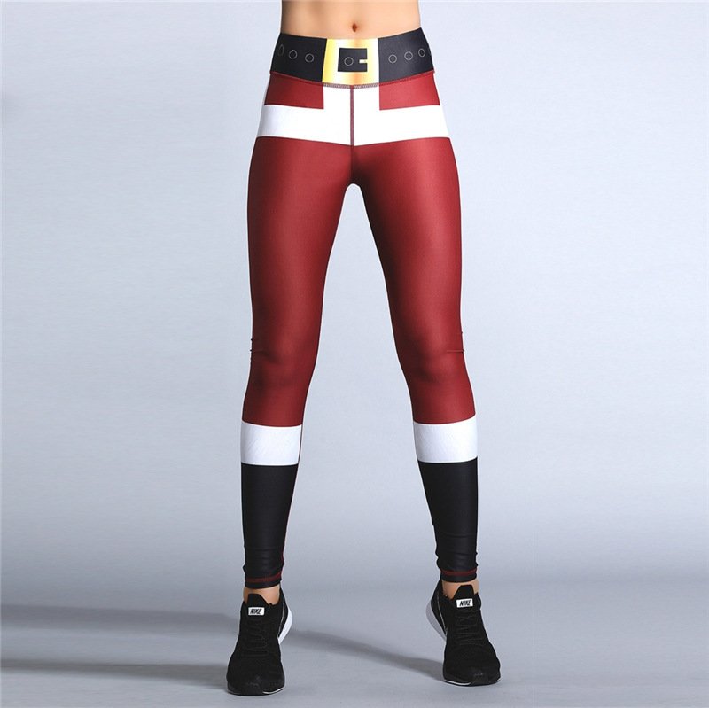 Lift Butts Fitness Wear Christmas Leggings Women Xmas Print Exercise Pants