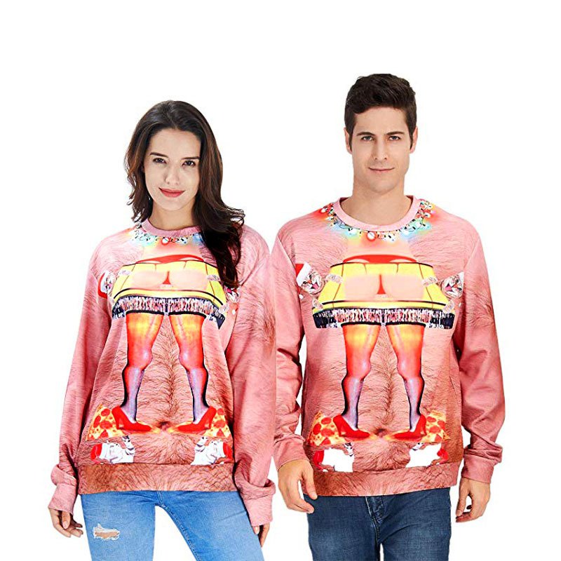 Unisex Funny Sweatshirts Male Novelty Xmas Outerwear Women Christmas Hoodies