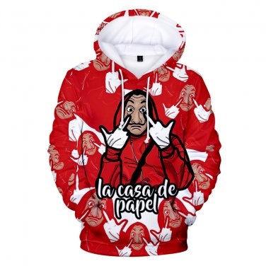 Child La casa de papel Costume Print Hoodies Novelty Santa Tees Christmas Kid Money Heist Knits