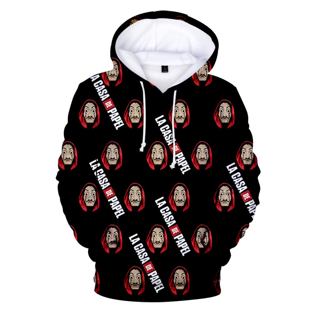 Funny La casa de papel Sweatshirts Kid Novelty Xmas Outerwear Children Money Heist Hoodies