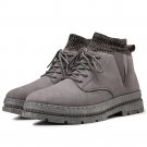 Men Faux Fur Footwear Grey Color Fall Board Shoes Fashion Winter Martin Boots