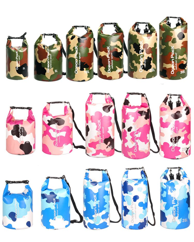 20L PVC Dry Bucket Pouch Swimming Backpack Fashion Outdoor Drifting Bags