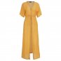 Plus Size 2XL Streetwear Short Sleeve Sheer Loose Beach Maxi Dress V-Neck Summer Clothing