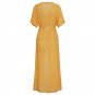 Plus Size 2XL Streetwear Short Sleeve Sheer Loose Beach Maxi Dress V-Neck Summer Clothing