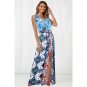 Plus Size XXL Floral Printed Casual Dresses Fashion Summer Clothing V-Neck Plus Size Street Wear