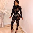 Fashion American Women Streetwear Skinny Long Sleeve Mesh Clubwear