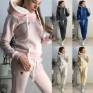 Spring Women's Two Piece Pants Autumn Plus Size Streetwear 3XL Female French Terry Tracksuits
