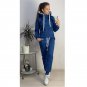 Long Sleeve 4XL Fashion Winter Hoodies Plus Size Streetwear 3XL Female French Terry Tracksuits