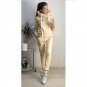 Spring French Terry Tracksuits Long Sleeve Fashion Winter Hoodies Female Sport Streetwear