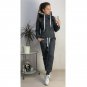 Spring French Terry Tracksuits Long Sleeve Fashion Winter Hoodies Female Sport Streetwear