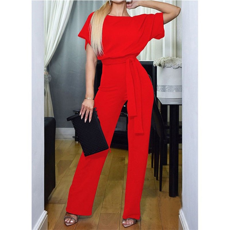 Fashion American Streetwear Summer Break Clothes Women Pants Short Sleeve Leisure Rompers