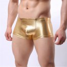 Plus Size XXL PVC Trunks For Men Sexy Boxer Shorts Faux Leather Underwear