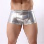 Plus Size XXL PVC Trunks For Men Sexy Boxer Shorts Faux Leather Underwear