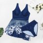 Women Floral Printe Beach Dresses Plus Size 5XL Bathing Suit Two Pieces Swimdress