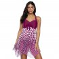 Plaid Print Swimsuit Female 2XL Swimwear Plus Size Beach Dress