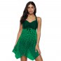 Plaid Print Swimsuit Female 2XL Swimwear Plus Size Beach Dress