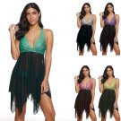 Female Plus Size Swimdress 5XL Women Push-up Beach Dress Polka Dot Bathing Suit