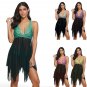 Female Plus Size Swimdress 5XL Women Push-up Beach Dress Polka Dot Bathing Suit