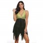 Women Push-up Beach Dress Polka Dot Bathing Suit Female 3XL Big Size Mesh Swimwear