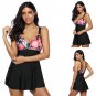 Floral Print Swimwear Female Bathing Suits Mid Waist Beachwear 2XL Sexy Bikini Plus Size Tank Tops