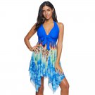 Women Plus Size 4XL Swimwear Paisley Print Swimdress Big Size Beach Dresses