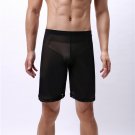 Mesh Summer Lingerie Stitching Slim Ultra-thin Transparent Boxers Plus Size Male Sheer Underpants