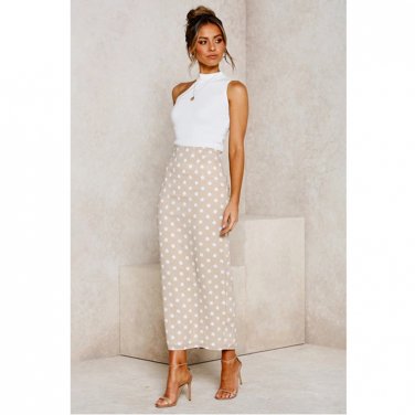 Plus Size Summer Clothing 2XL Polka Dot Dress Halter Casual Dresses for Women
