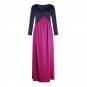 Women Spring Dresses Contrast Color Maxi Dress Fashion Long Sleeve Casual Streetwear