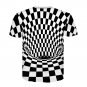 Novelty Women 3D Printed Casual Shirts Short Sleeve Delusion Print Tops