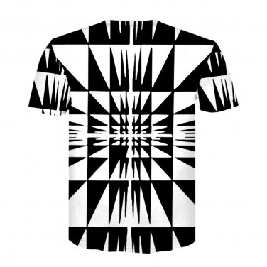 Short Sleeve Misconception T-Shirts For Men Geometric Plus Size 3XL Streetwear