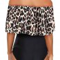 Leopard Printed Swimsuits Women Floral Print Monokini Plus Size Sexy Bathing Suits