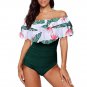 Leopard Printed Swimsuits Women Floral Print Monokini Plus Size Sexy Bathing Suits