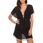 Brazilian Trendy Beach Outfits Deep V-neck Beachwear Summer Cover-Ups Beach Dress