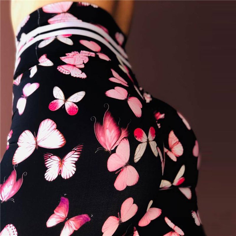 Female Exercise Capris Sexy Bubble Butt Fitness Pant Women High Waist Active Wear