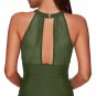 Women Summer Beach Resort wear Sexy Tank Bikinis Female Solid Color Swimwear