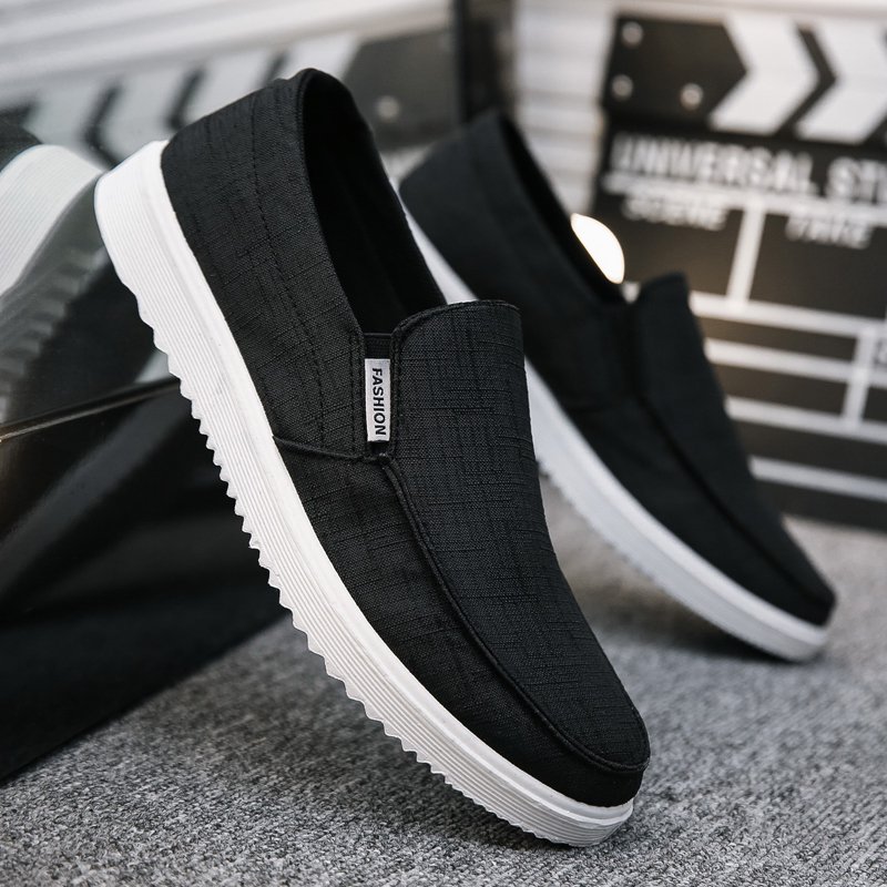 Chic Canvas Loafers Denim Casual Shoes Low Cut Male Fashion Shoes Slip ...