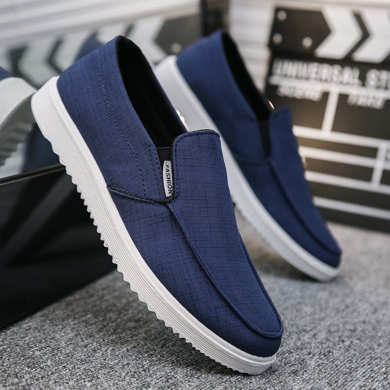 Chic Canvas Loafers Denim Casual Shoes Low Cut Male Fashion Shoes Slip ...