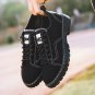 Low Cut Summer Footwear Lace-Up Men Denim Casual Board Shoes Solid Color Canvas Shoes