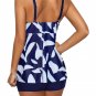 Women Digital Print Tankinis Female V-neck Bathing Suits Summer Beach Resort Wear