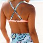 Plus Size 2XL High Waist Beach Outfit Spaghetti Strap Padded Swimsuit Fashion Women Swimming Wear