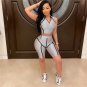 Sleeveless Solid Color Fitness Wear Plus Size XXL Tracksuit Stand Collar Summer Streetwear