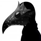 Halloween Costume Props Scary Leather Plague Doctor Headgear PU Medieval Masquerade Mask